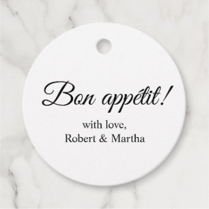 Elegant Bon Appetit Custom Personalized Gåvor Etiketter