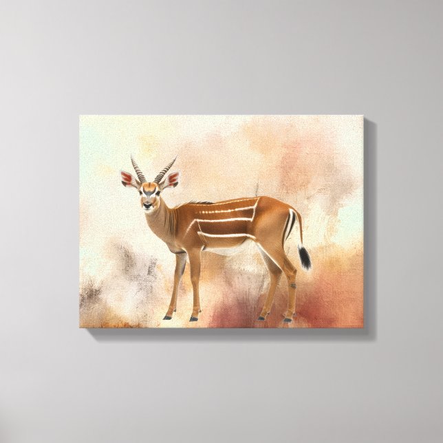 Elegant Bongo Antilop Canvas Konst (Framsida)