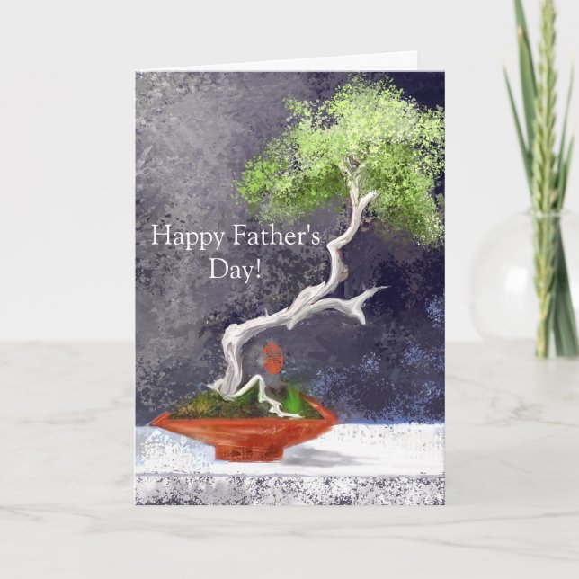 Elegant Bonsai Anpassningsbar Greeting Card Kort (Framsida)