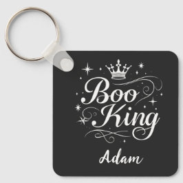 Elegant ’Boo Kung’ Namn Halloween Calligraphy Nyckelring