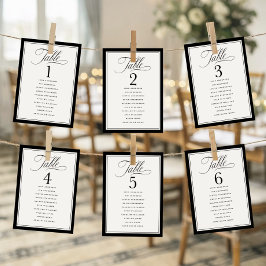 Elegant Bord Bryllop Platsindelning Bordnummer