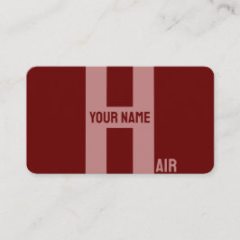 Elegant bordeaux minimum majestesisk hårstylist visitkort