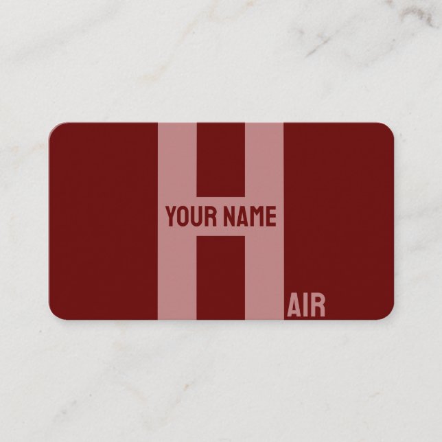 Elegant bordeaux minimum majestesisk hårstylist visitkort (Framsida)