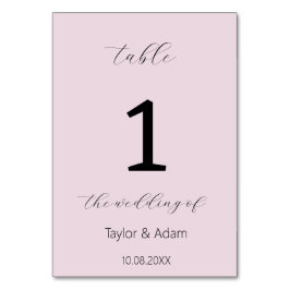 Elegant bordnummer för bröllop bordsnummer