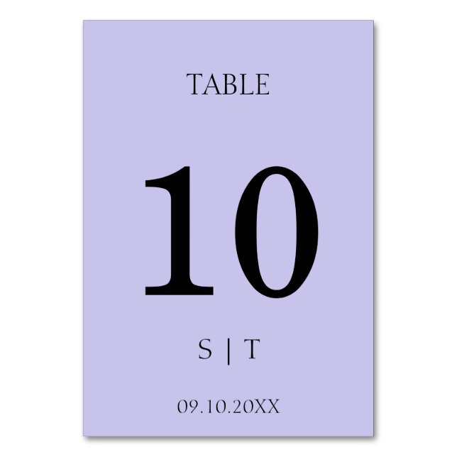 Elegant bordnummer för bröllop bordsnummer (Framsidan)