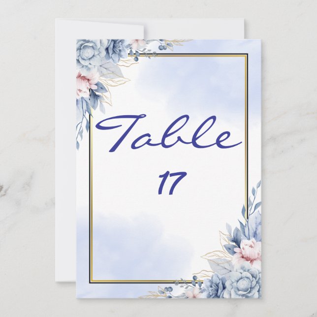 Elegant Bordnummerkort Inbjudningar (Framsida)