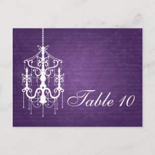 Elegant Bordsnummer Chandelier Lila