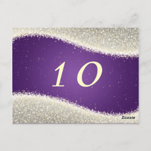Elegant Bordsnummer Dazzling Sparkles Lila