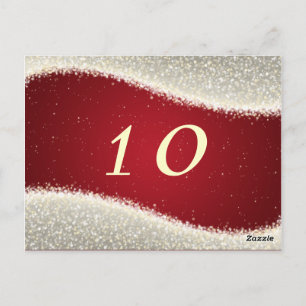 Elegant Bordsnummer Dazzling Sparkles Red