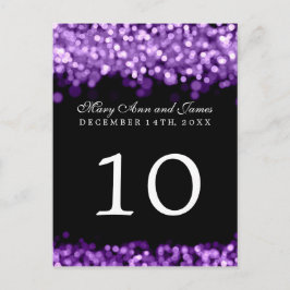 Elegant Bordsnummer Lila Ljus