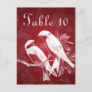 Elegant Bordsnummer Love birds Red