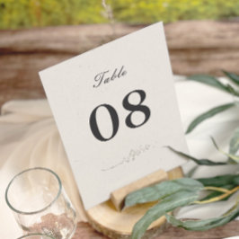 Elegant-Bordsnummer med minimal Blommigt