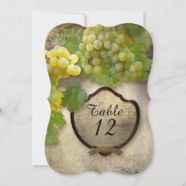 Elegant Bordsnummer Reception Graphics Vineyard