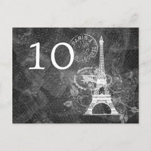 Elegant Bordsnummer Romantic Paris Black