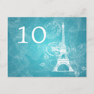 Elegant Bordsnummer Romantic Paris Blue