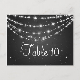 Elegant Bordsnummer Sparkling chain Black
