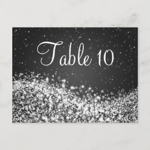 Elegant Bordsnummer Sparkling Wave Black
