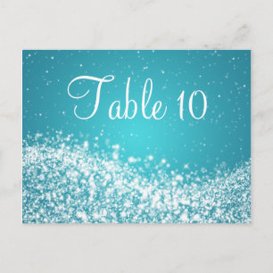 Elegant Bordsnummer Sparkling Wave Blue