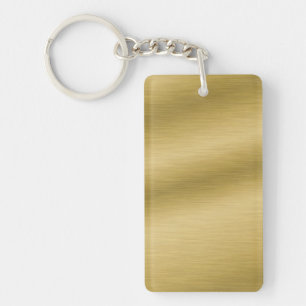 Elegant borstat guld nyckelring