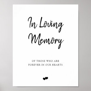 Elegant borstsriftskrift i älsklig minne bröllopss poster
