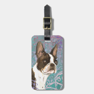 Elegant Boston Terrier Bagagebricka