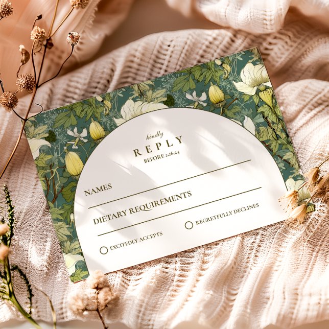 Elegant Botanical Arch Garden Wedding OSA Kort (Skapare uppladdad)