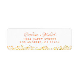 Elegant Botanical Autumn Greenery löv Returadress Etikett