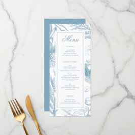 Elegant Botanical Bröllop Möhippa Menu Meny