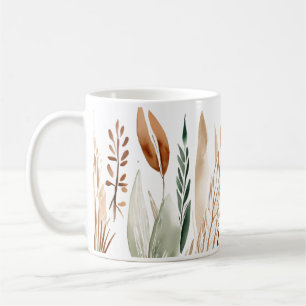 Elegant Botanical Earthy Tones Boho Kaffemugg