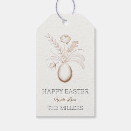 Elegant Botanical Easter Personalized Gift Tag Presentetikett