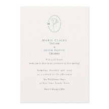 Elegant Botanical Emerald Monogram Wedding