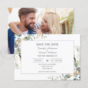 Elegant Botanical Eucalyptus Greenery Spara Datumet