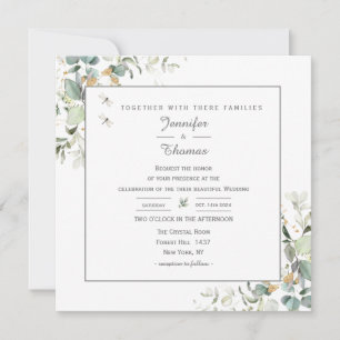 Elegant Botanical Eucalyptus GreeneryCall Inbjudningar