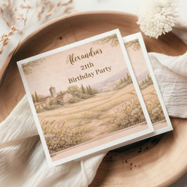 Elegant Botanical Garden Birthday Pappersservett