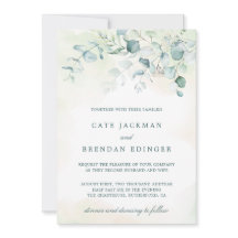 Elegant Botanical Greenery Eucalyptus Bröllop