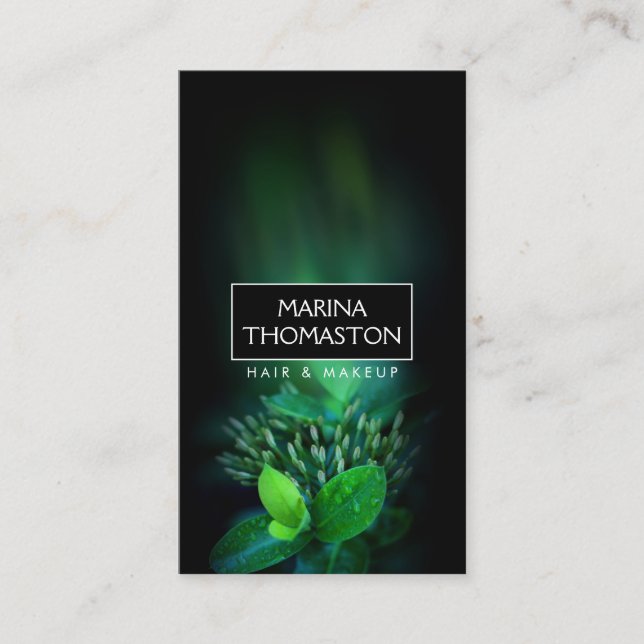 Elegant Botanical I Salon, Beauty Affärskort Visitkort (Framsida)