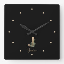 Elegant Botanical Monogram Brev J