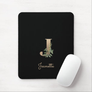 Elegant Botanical Monogram Brev J Musmatta