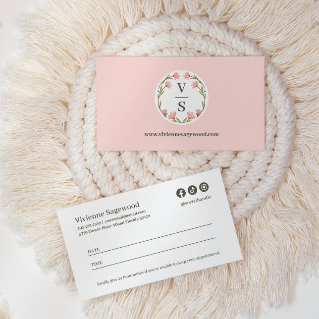 Elegant Botanical Monogram Crest Photo Tidsbeställning Kort (Skapare uppladdad)