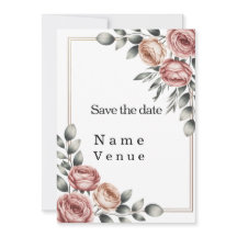 Elegant botanical save the date 