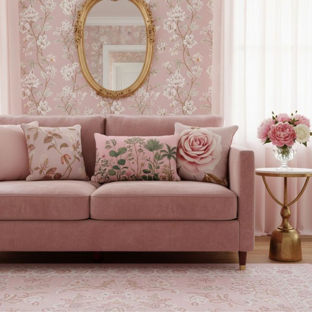  Elegant botanical  watercolor leaves  greenery  Lumbarkudde (Skapare uppladdad)