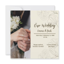 Elegant Botanical Wedding Invitation