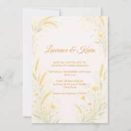 Elegant Botanical Wedding Invitation Inbjudningar