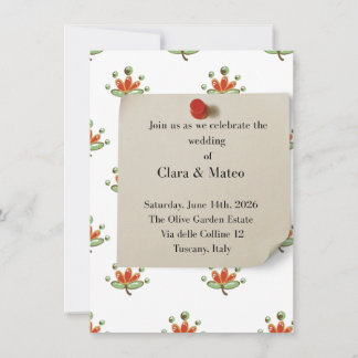 Elegant Botanical Wedding Invitation Neutral Flora Inbjudningar