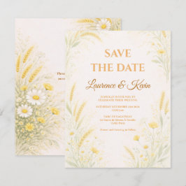 Elegant Botanical Wedding Save the date Spara Datumet