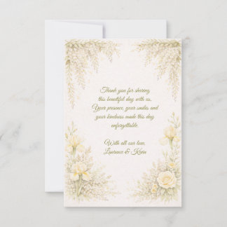 Elegant Botanical Wedding  Tack Kort
