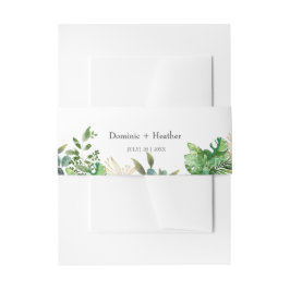 Elegant botanisk blad band för inbjudningskort