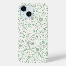 Elegant botanisk blommönster – Minimal natur