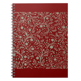Elegant botanisk blommönster – Minimal natur Anteckningsbok