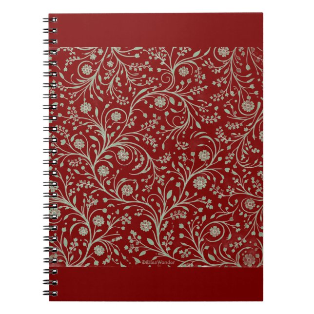 Elegant botanisk blommönster – Minimal natur  Anteckningsbok (Framsidan)